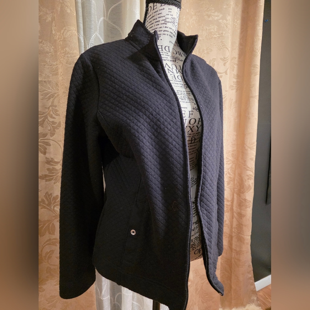 Croft & Barrow Black Quilted Blazer